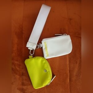 NEW lululemon athletica Gray and Lime Wristlet Wallet